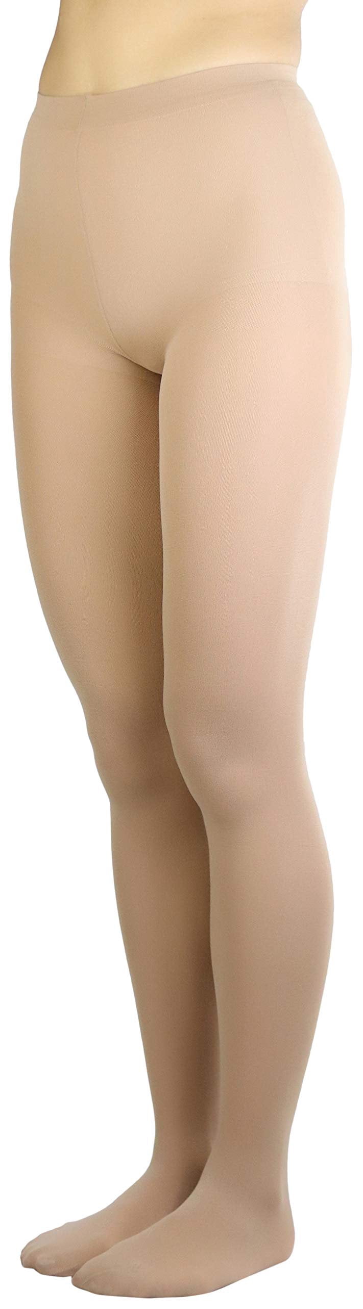 Junior Teenage Girl Young Adult Opaque Nylon Pantyhose - Nude - One Size - Image 4