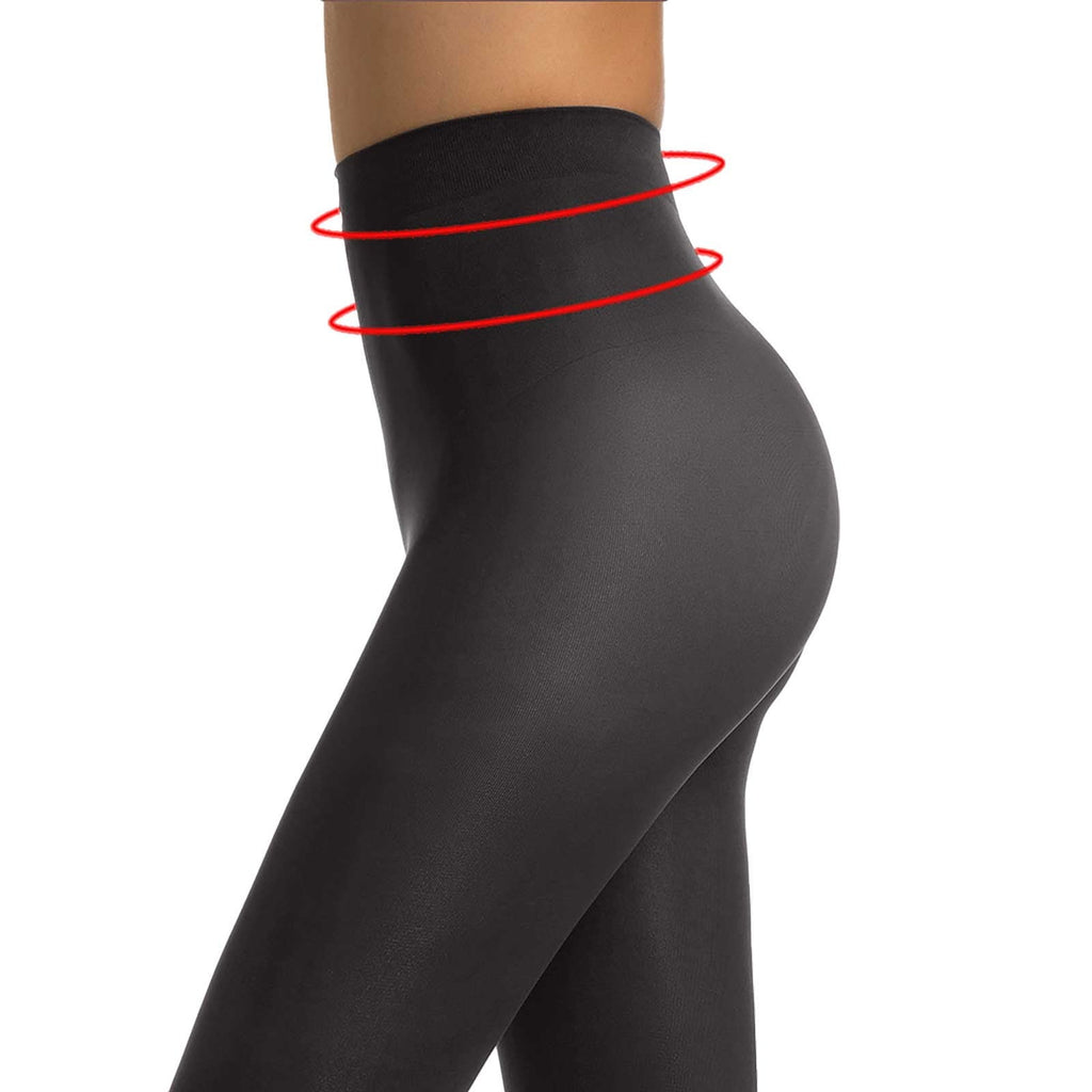 Clearance! Women Tights Fleece Lined Tights Women Semi Opaque Girls Leggings Solid Color Footed Pantyhose Tights Xl Gray - Image 3