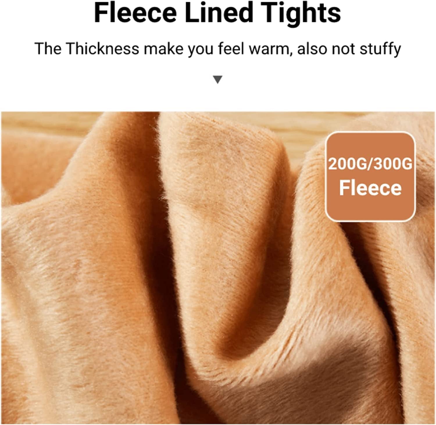 Women Fleece Lined Tights Winter Pantyhose Warm Thermal Opaque Insulated Textured Matt Thick Inner Plush Heavy Fluffy - Image 6