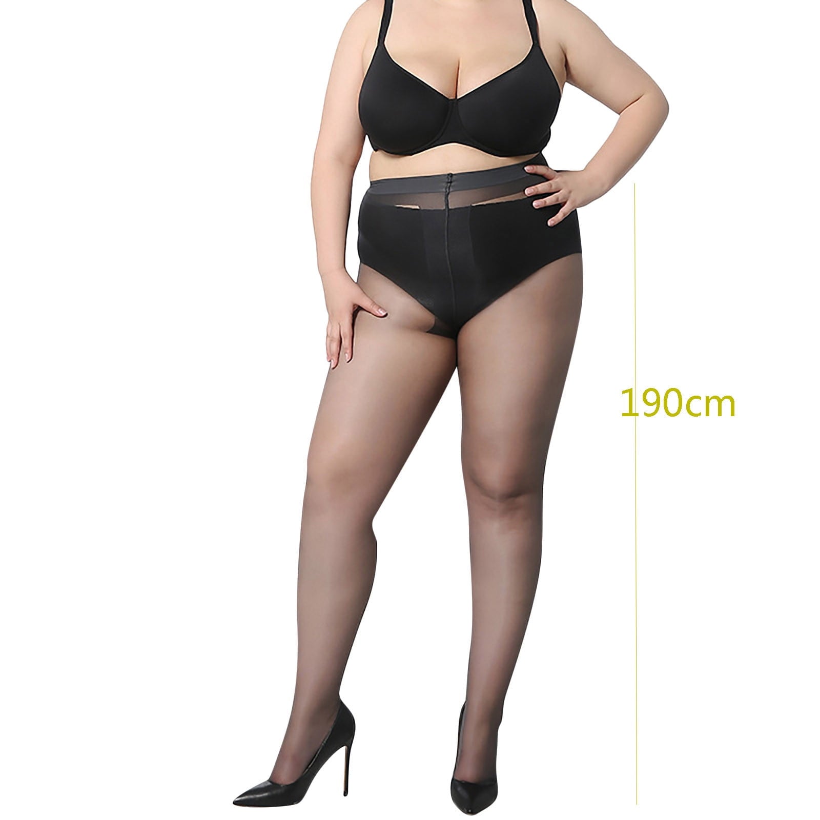 Plus Size Pantyhose for Women Control Top Pantyhose with Run Light Support Legs Sheer Tights Extra Stockings Pantyhose - Image 2