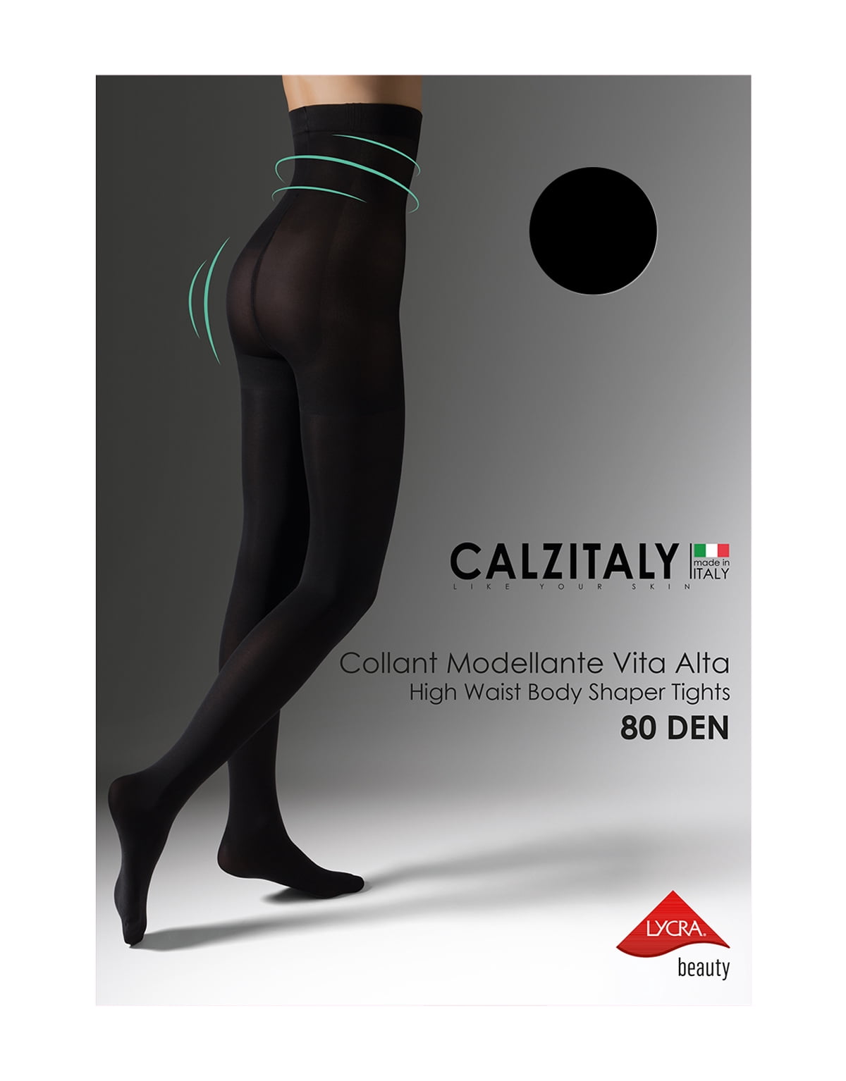 HIGH WAIST PANTYHOSE | OPAQUE SHAPING TIGHTS | WINTER PANTYHOSE | 80 DEN | BLACK | S, M, L, XL | ITALIAN HOSIERY | (XXL, Black) - Image 5