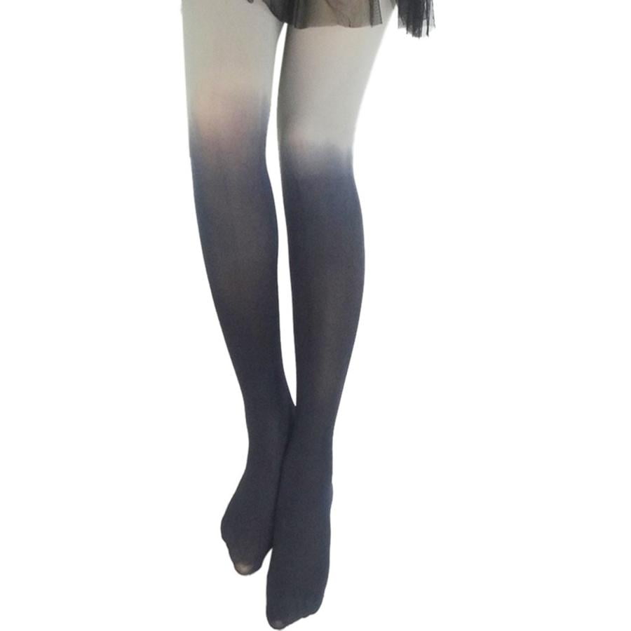 Black Tights Women Gradient Thigh High Thermal Pantyhose High Waisted Ladies Tight - Image 2