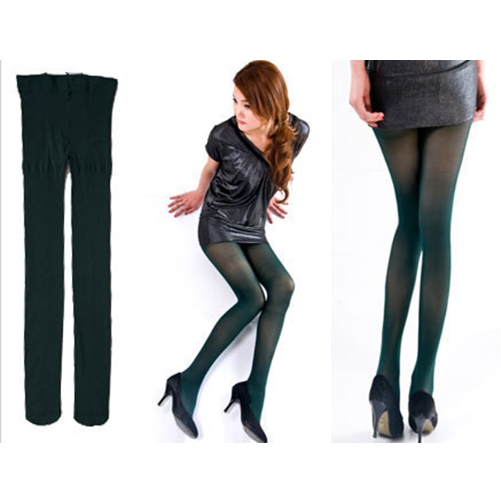Women's Pantyhose - Candy Color Opaque - Footed Tights - Slim Fit - Comfort Waistband - Women Candy Colors Opaque Footed Socks Tights Slim A - Image 3
