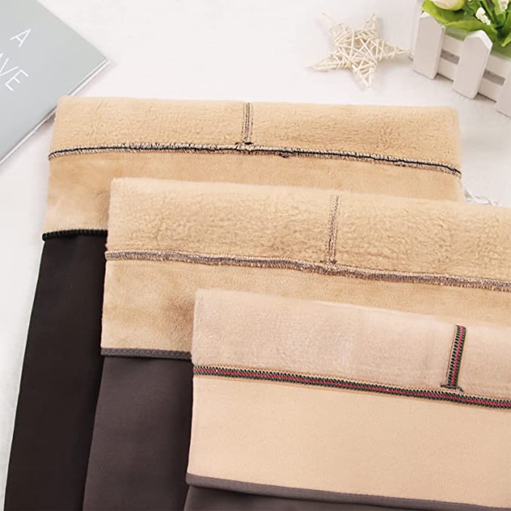 Women's tights with wool lining in winter, high elastic warm keeping thick pseudo translucent tights, trousers, fuzzy...