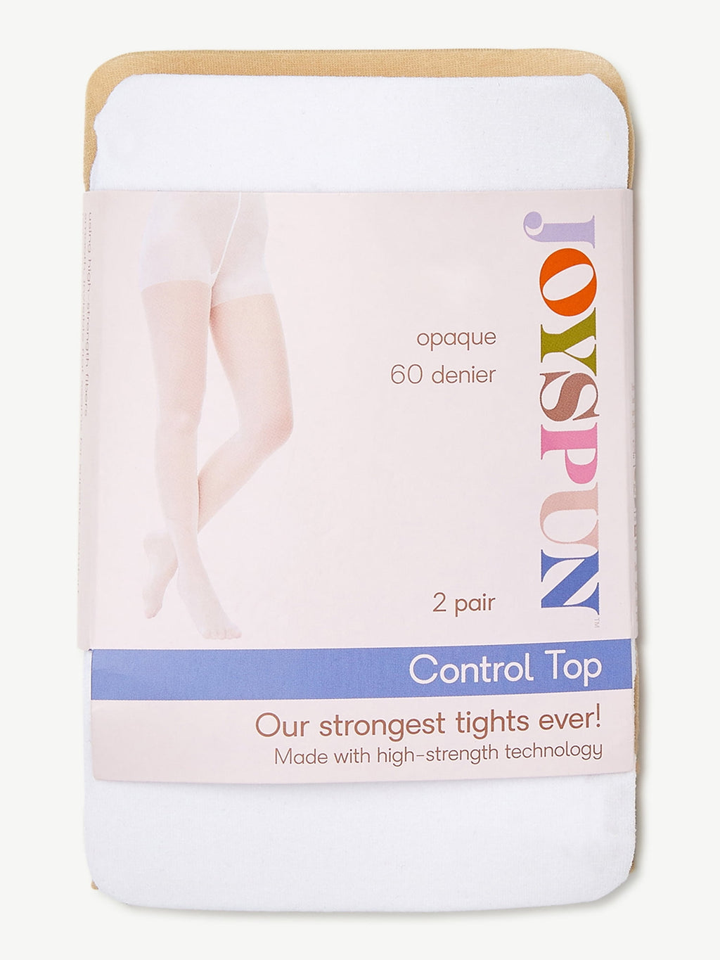 Women's Opaque Control Top Tights, 2-Pack, Sizes S-3XL - Image 2