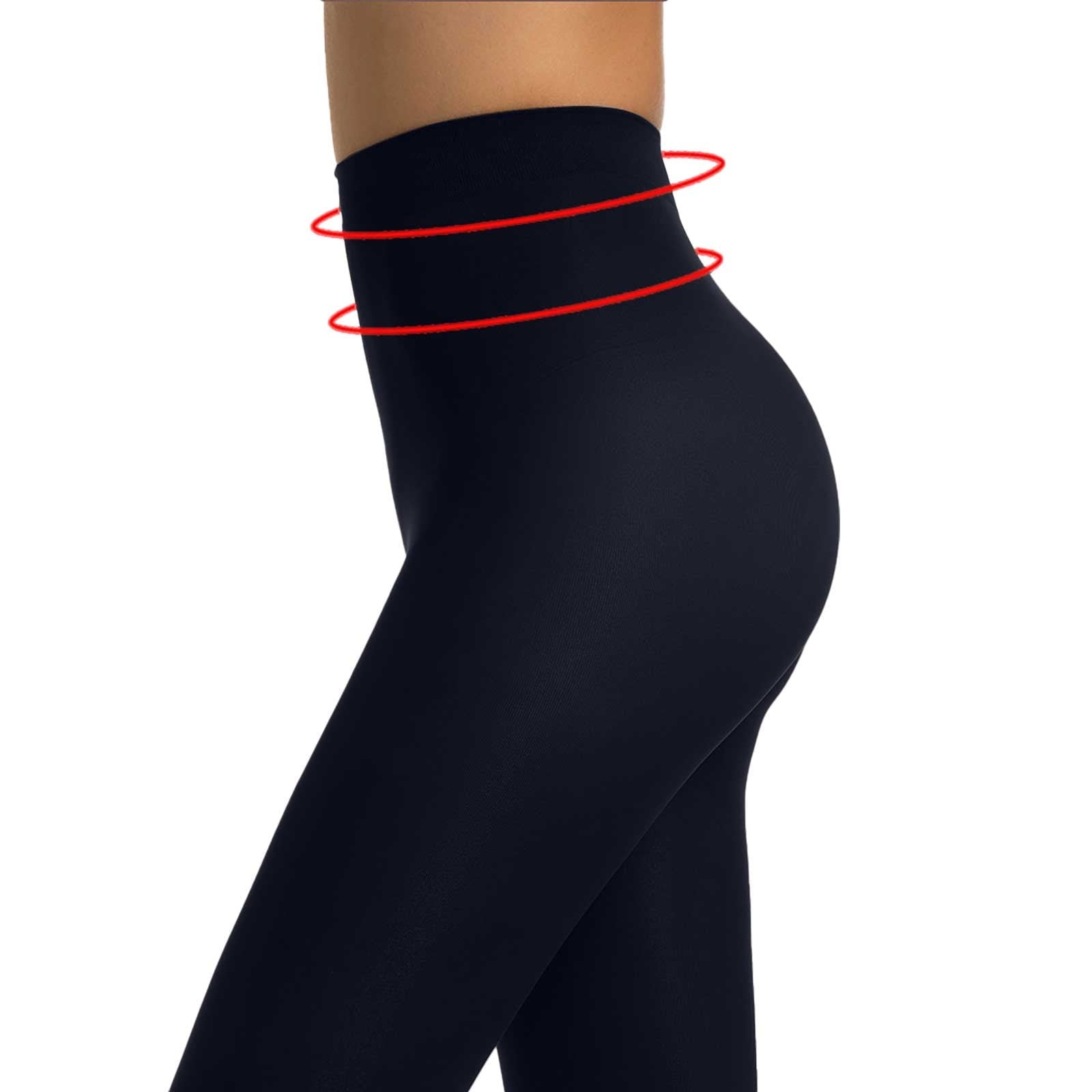 Leggings for Women Navy Semi Opaque Girls Leggings Solid Footed Pantyhose Tights Tights S - Image 3