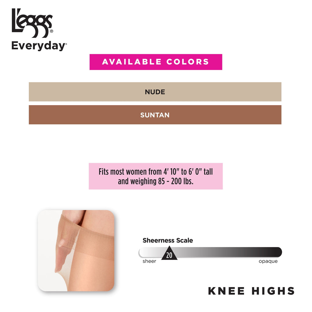 Plus Size Knee Highs Stockings Sheer Toe, 10 Pack - Image 2