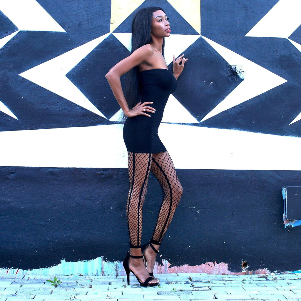 Back Seam Designer Tights - Image 3