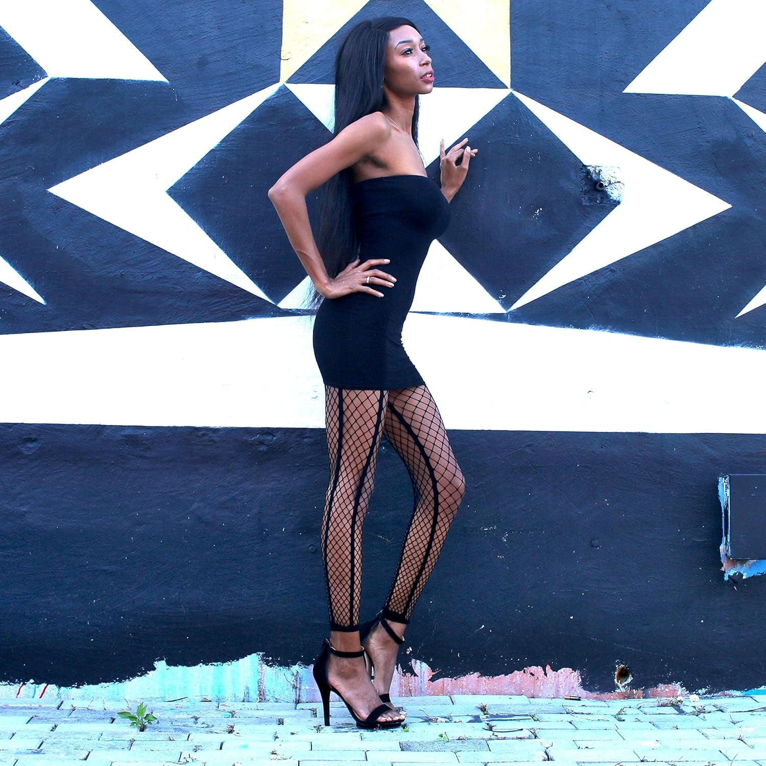 Back Seam Designer Tights - Image 3