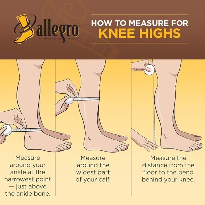 Allegro 20-30 mmHg Essential 32 Sheer Open Toe Pantyhose (Nude) Medium - Image 3