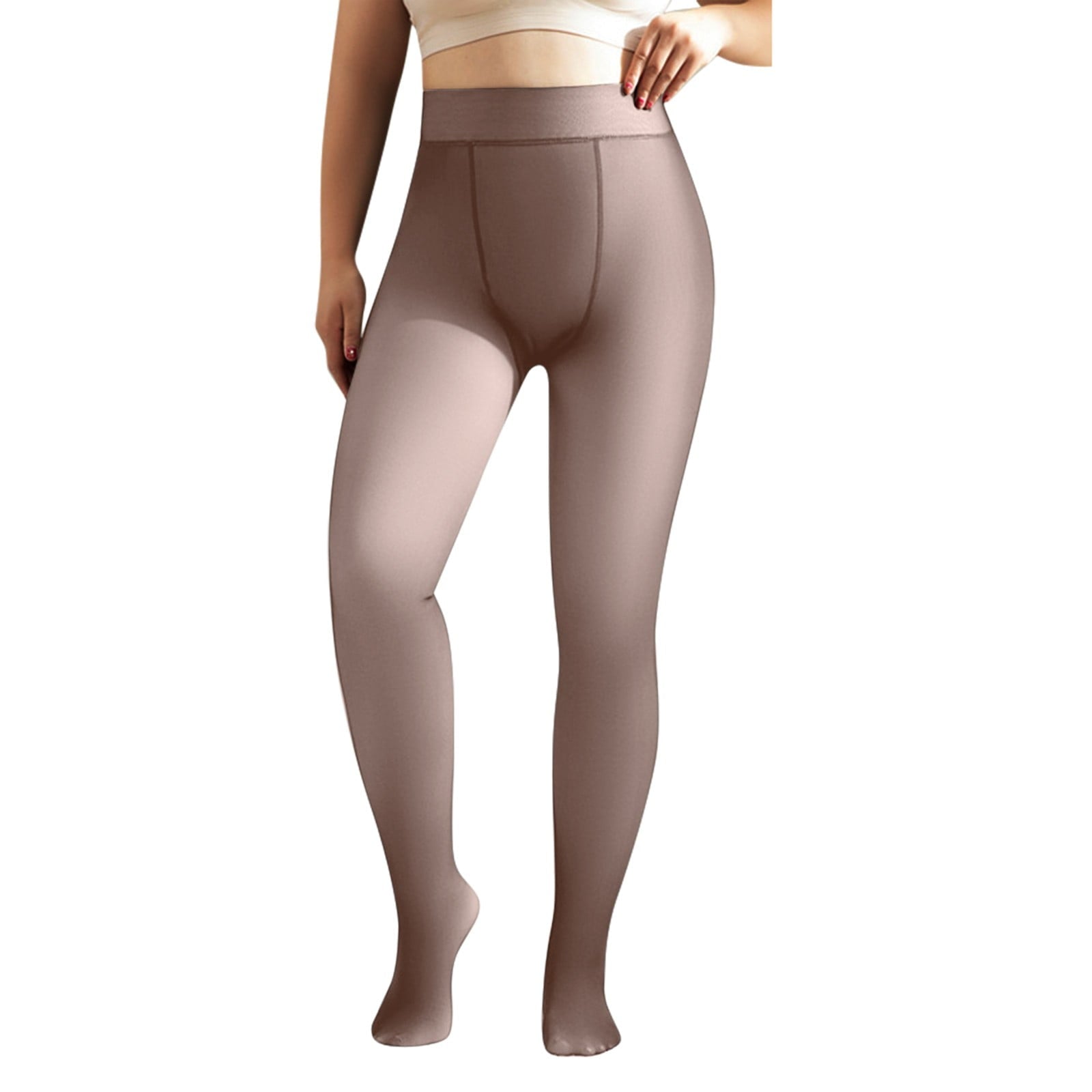 Winter Thermal Lined Leggings for Women Cozy Velvet Soft Thick Cold Weather Tights Grey,350G