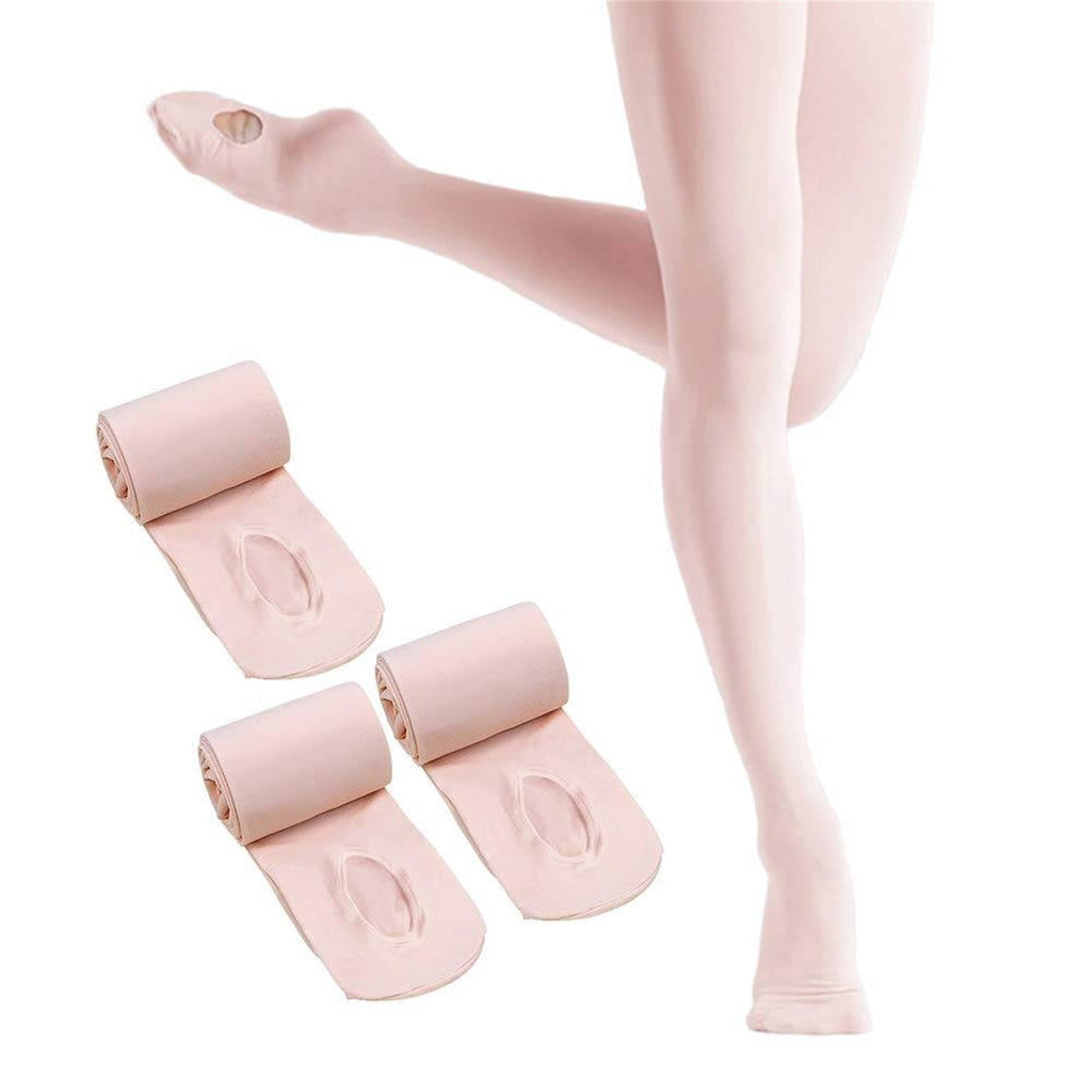 Girls Tights Ballet Dance Socks Pantyhose Toddler Girls Super Soft Meat Pink Stockings Leggings(Pink,3-5 Years)