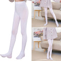 Childrens Soft Velvety Tights White Hosiery Snagging Resistant Design Elastic Waistband Stylish Dance Costume Essential