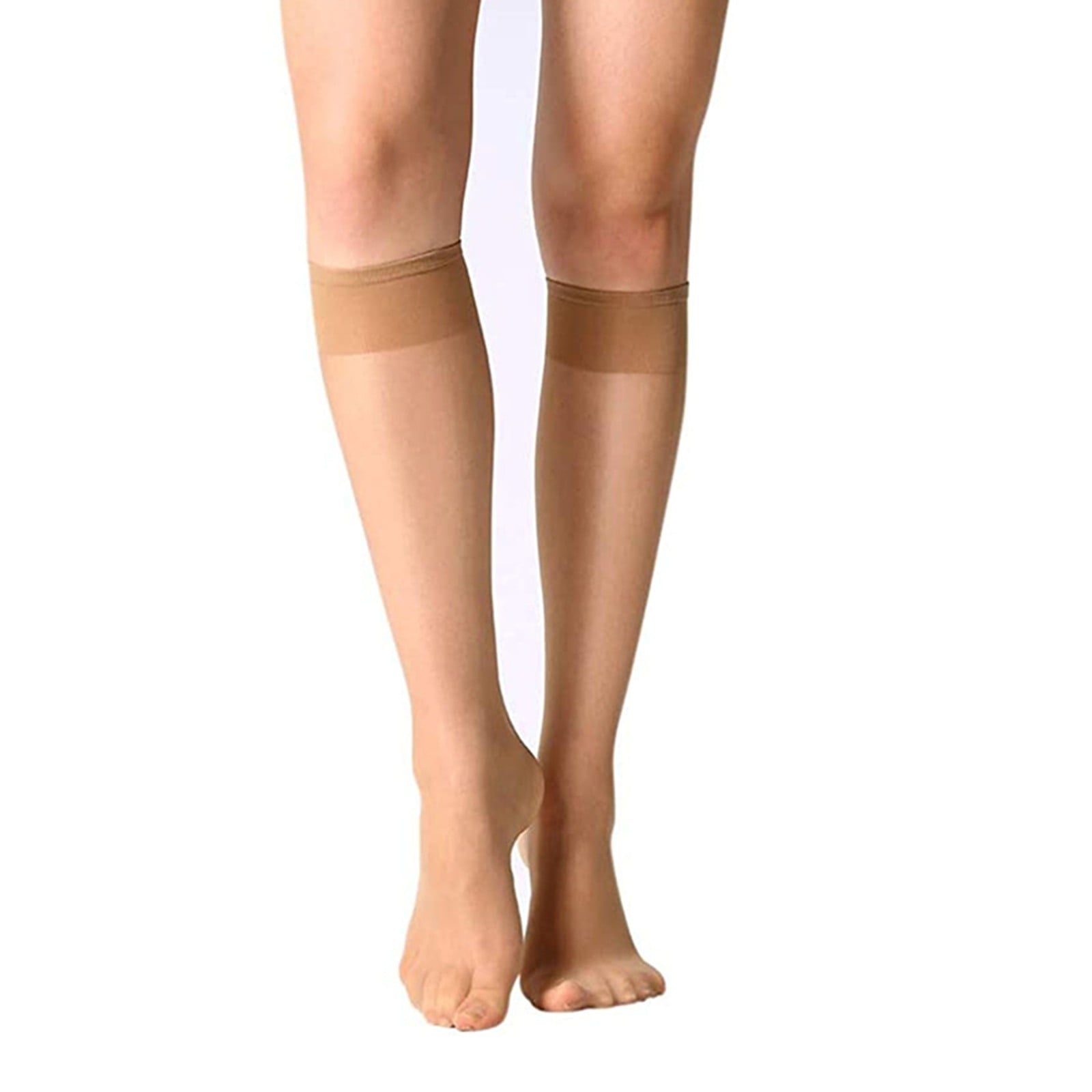 Women's 20D Sheer Knee High Pantyhose - Reinforced Toes, Nylon/Spandex, One Size, 35-43 Shoe, All Seasons - Image 3