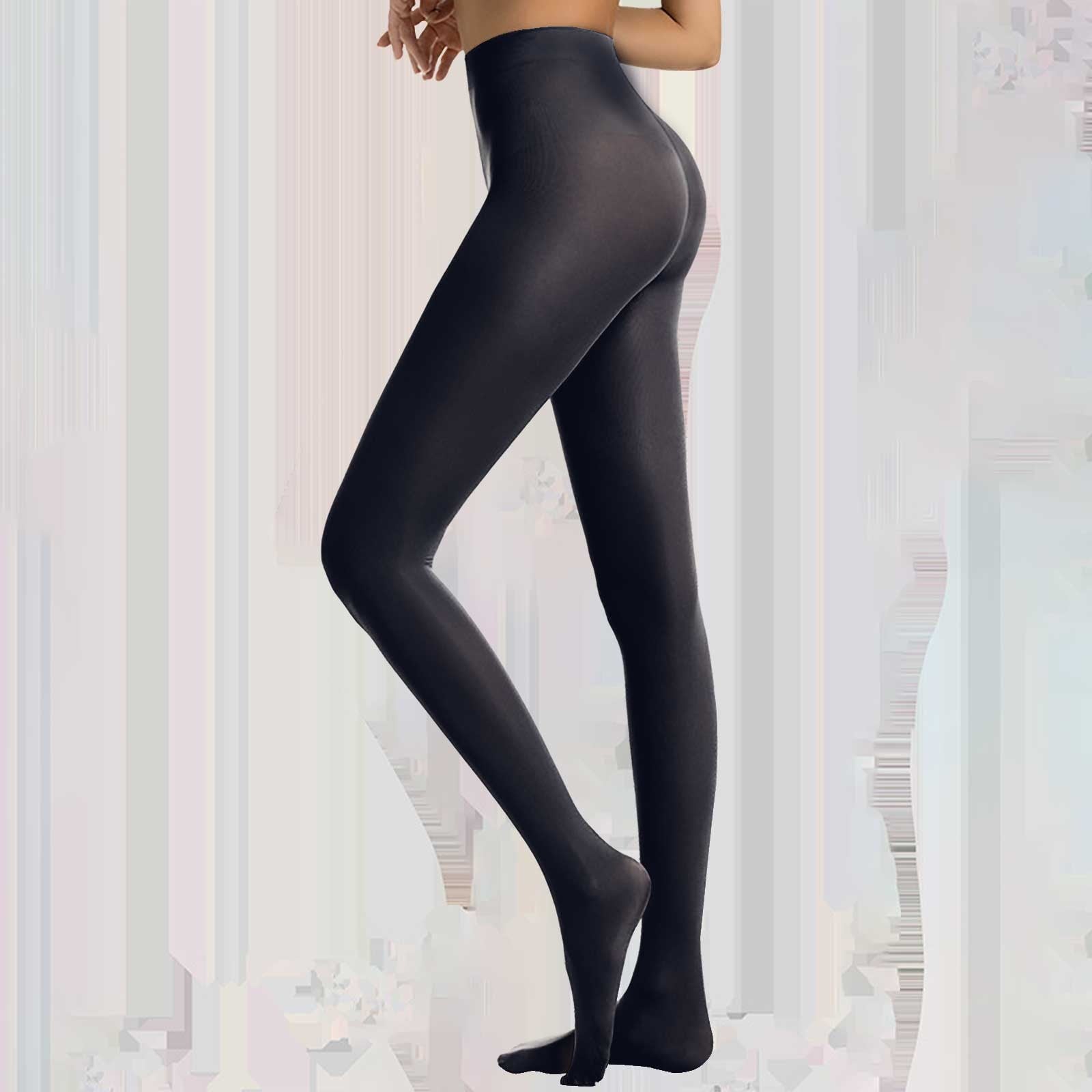 Leggings for Women Navy Semi Opaque Girls Leggings Solid Footed Pantyhose Tights Tights S