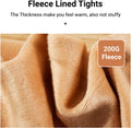 Women Fleece Lined Tights Winter Pantyhose Warm Thermal Opaque Insulated Textured Matt Thick Inner Plush Heavy Fluffy