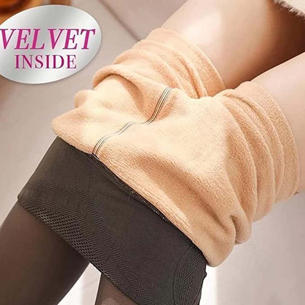 Tarmeek 2 Pack Fleece Lined Skin Color Leggings for Women - Winter Warm Thick Brushed Stretch High Waisted Pants Tumm... - Image 4