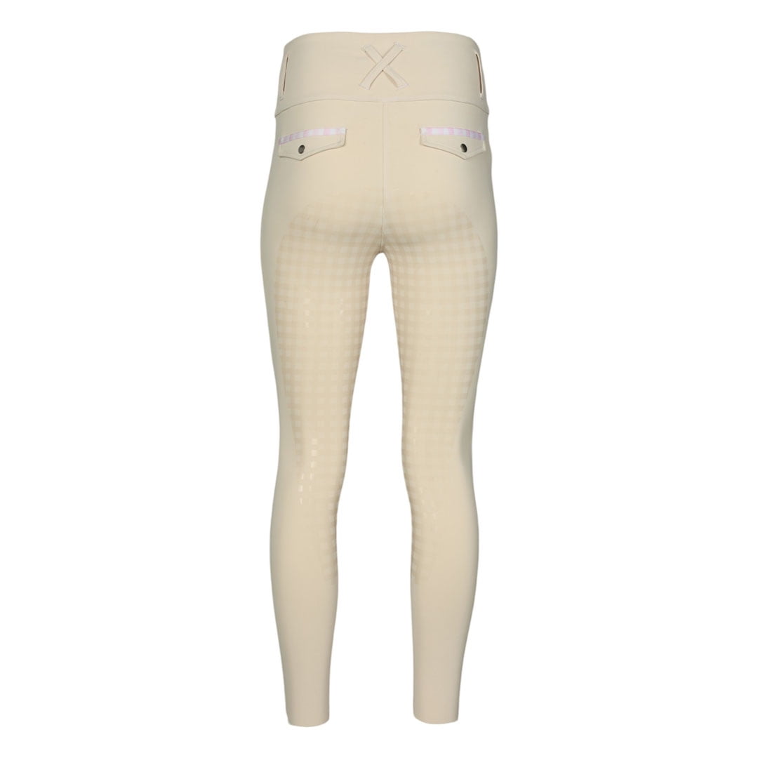 Gingham Essential Full Seat Tights-Tan-M - Image 3