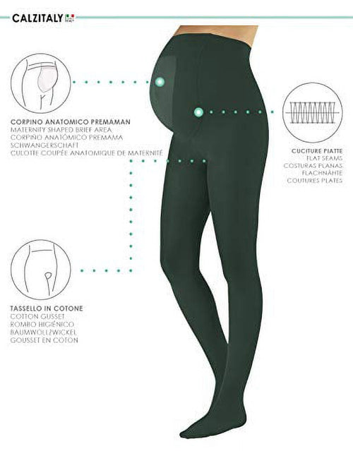 - Opaque Maternity Pantyhose - Pregnancy Tights for Women - 100 DEN Italian Hosiery (L, Black)