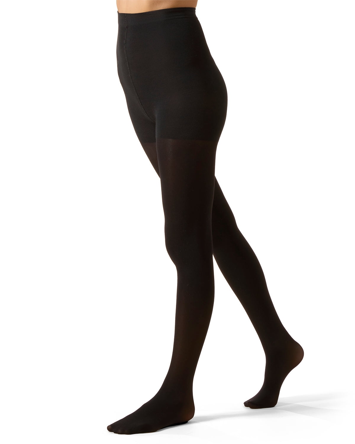 Women's Cotton On Top Perfectly Opaque 60 Denier Tights - Womens - Female (L-XL, Black)
