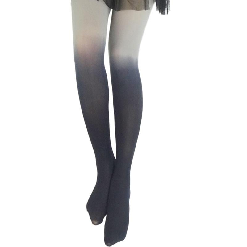Black Tights Women Gradient Thigh High Thermal Pantyhose High Waisted Ladies Tight - Image 3