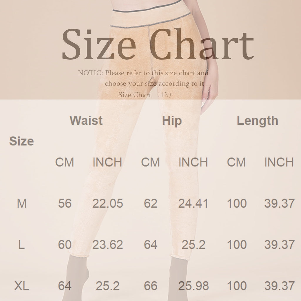 Womens Fleece Lined Warm Winter Tights Fake Translucent Thermal Pantyhose High Waist Skin Colored Thick Leggings Black M - Image 2