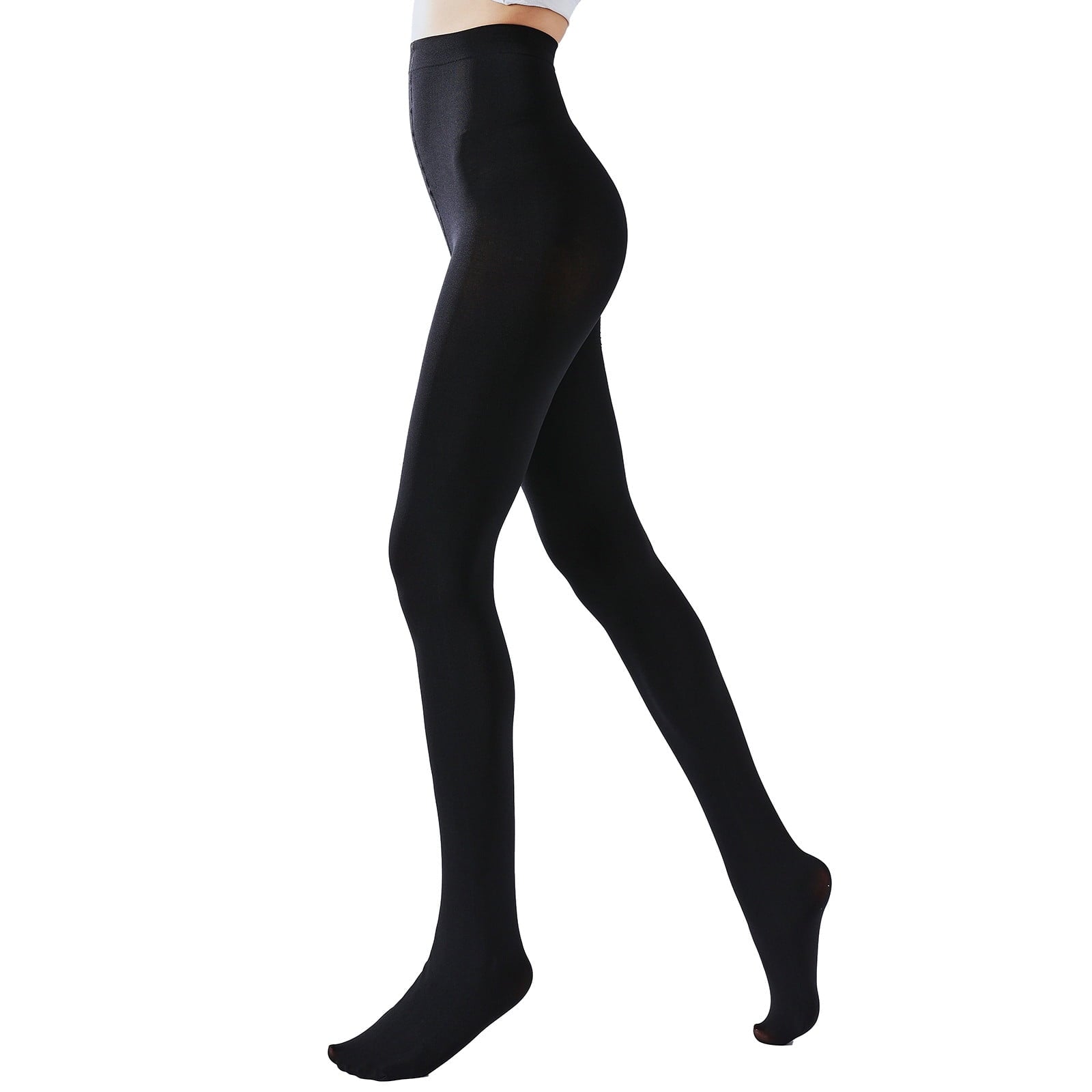 Women's 80D Soft Opaque Tights, High Waist Solid Color Womens Tights