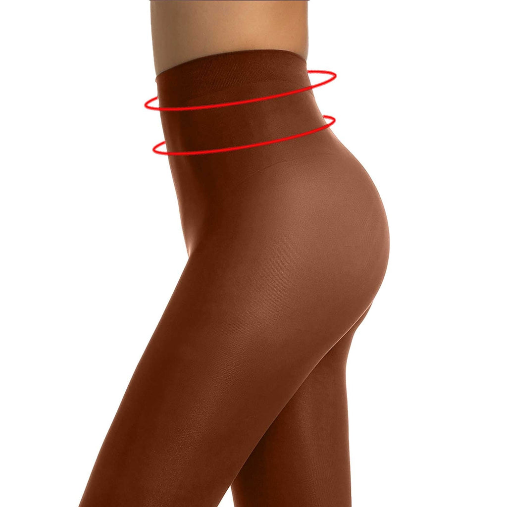 Tights for Women! Semi Opaque Girls Leggings Solid Color Footed Pantyhose Tights Black Tights for Women Brown XL - Image 3