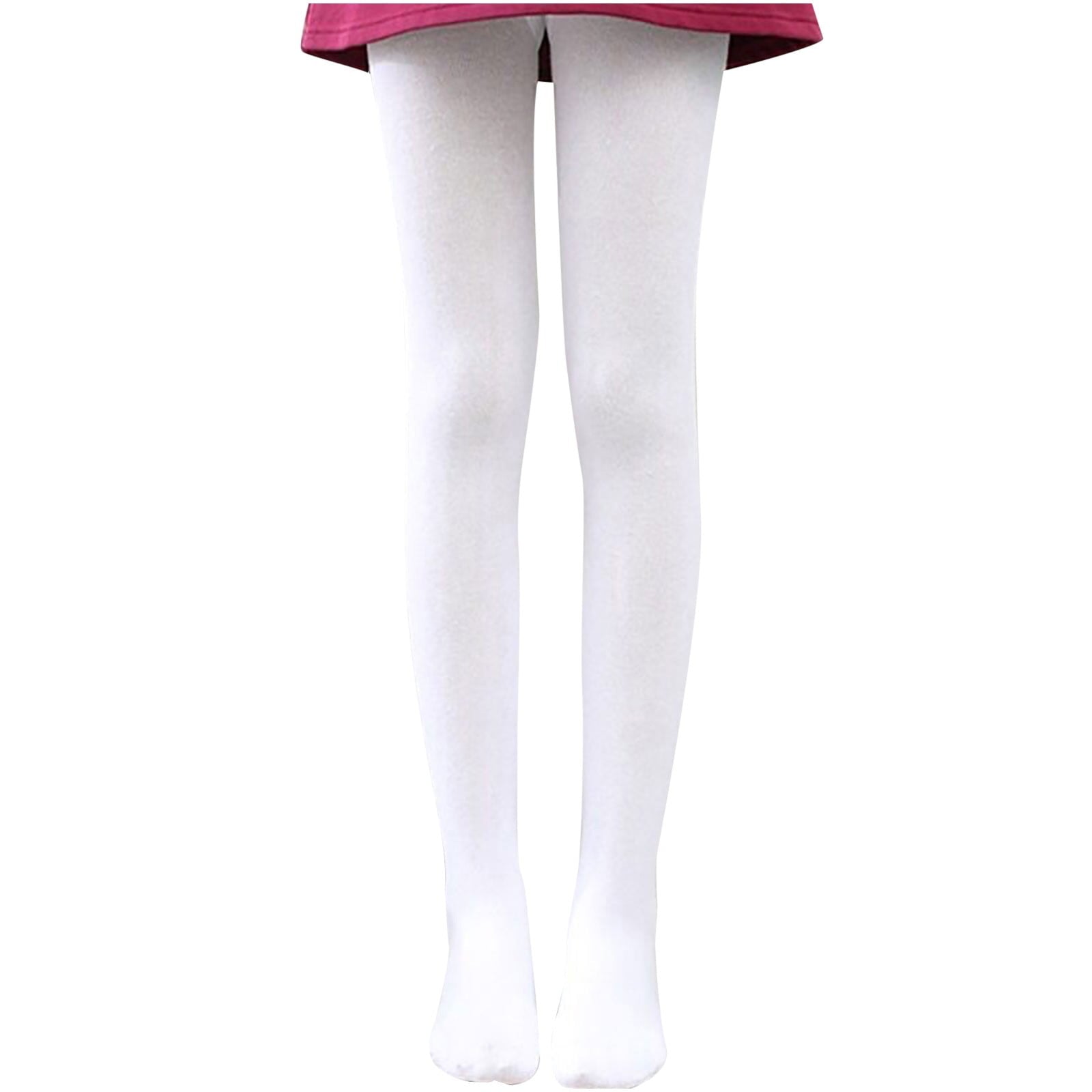 2 Pairs Pantyhose for Women Solid Color Soft Opaque Footed Tights Dance Yoga Leggings - Image 2
