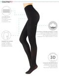 Cotton Tights for Women | Soft & Warm Winter Pantyhose for Women | 100 Den Black Tights Women | S M L XL | Made in Italy | (S/M, Black)