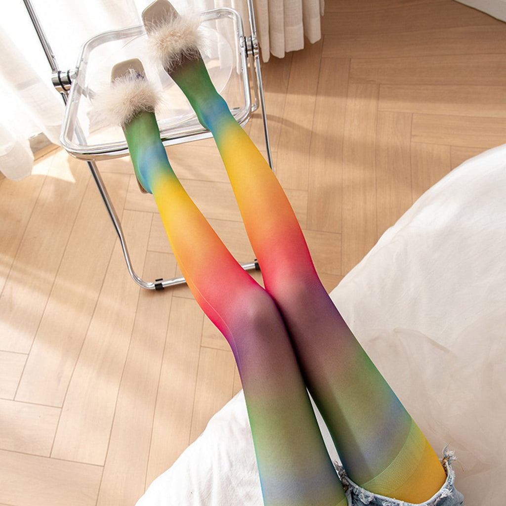 Women's Control Top Pantyhose Sheer Nylon Tights Gradients Silk Stockings Vintage High Waist Pantyhose Tights Hosiery - Image 3