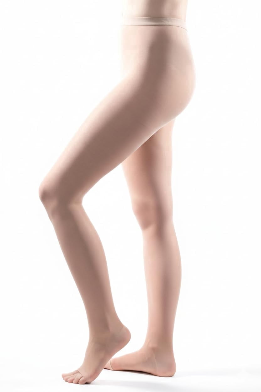 Allegro 15-20 Essential 14 Sheer Support Open Toe Pantyhose (Nude) Queen - Image 5