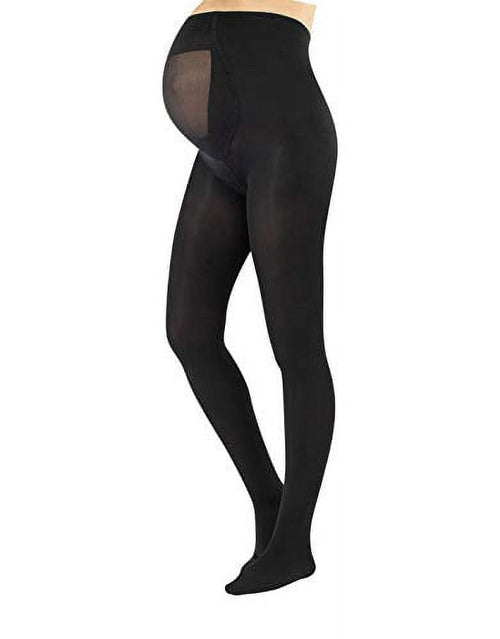 - Opaque Maternity Pantyhose - Pregnancy Tights for Women - 100 DEN Italian Hosiery (M, Black)