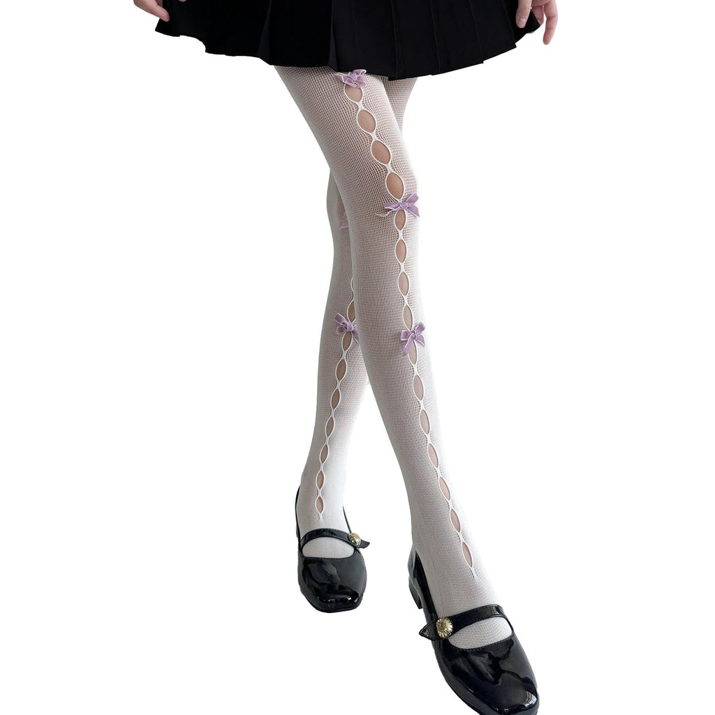 Clearance! Yajing Fleece Lined Tights Women Women Lolita Tights with Bows Cute Mesh Stockings 80S 90S Female Girls Gothic Lace Stockings Leg