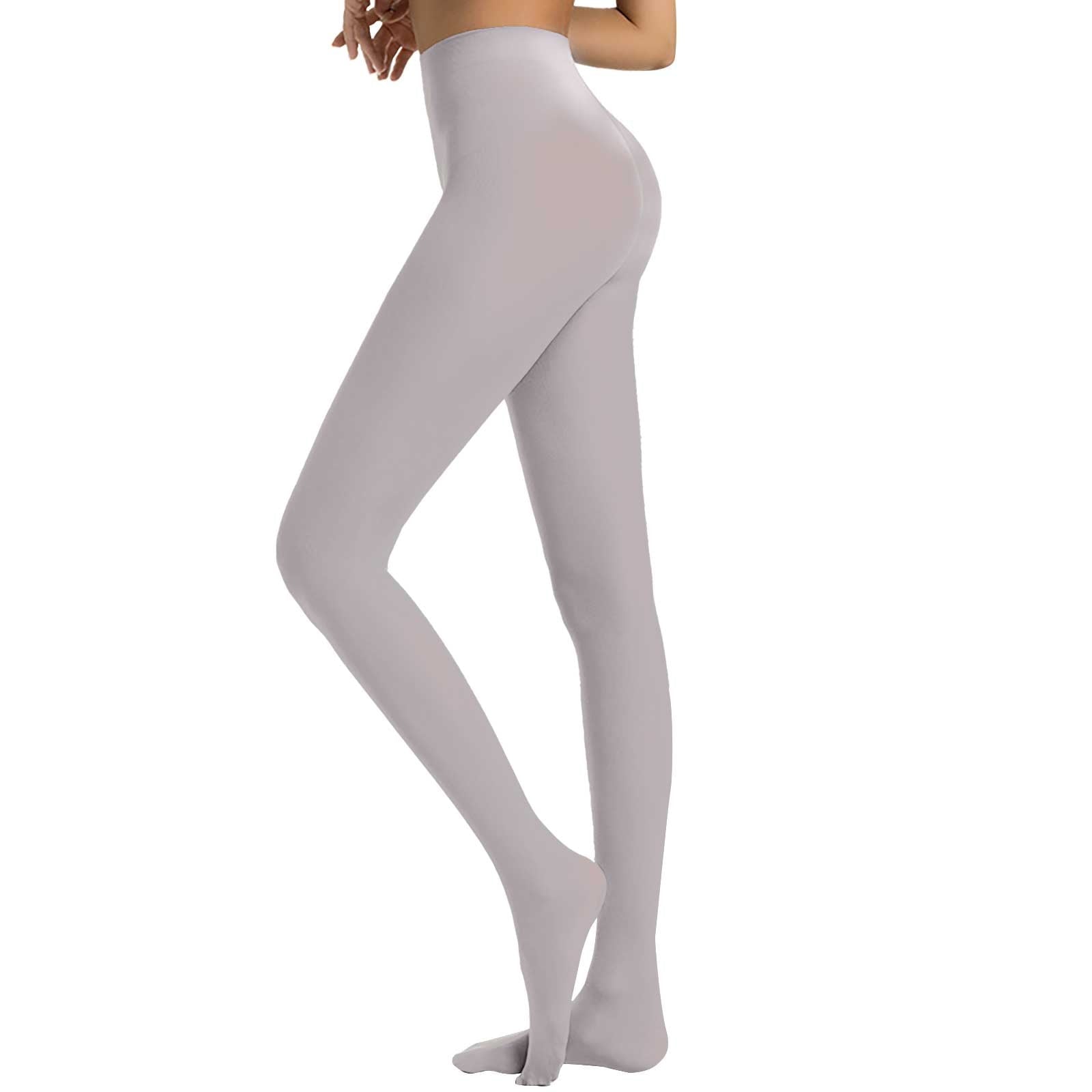 Tights for Women Semi Opaque Girls Leggings Solid Color Footed Pantyhose Tights Tights Women Skin Tone White - Image 5