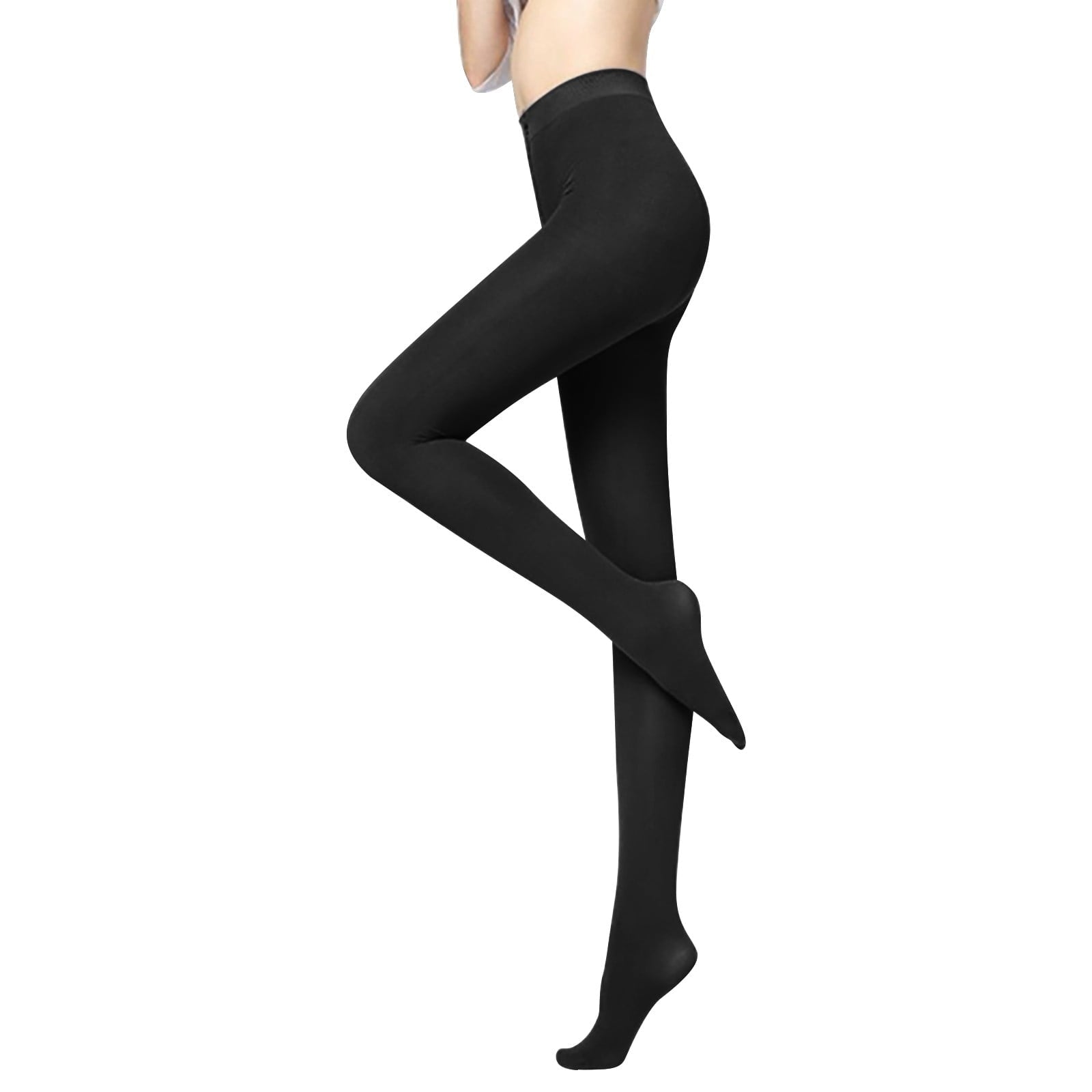 Tights for Women Women's Thermal Pants Velvet Tights Stretch Leggings Tights Women Skin Tone Black - Image 4