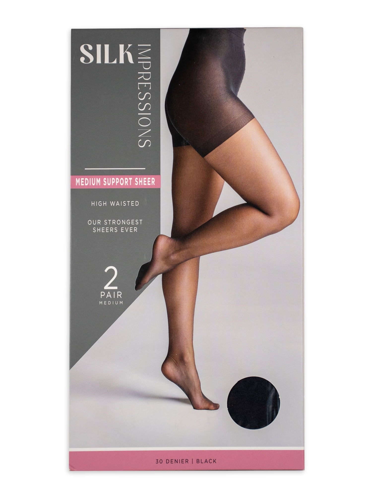 Women's Sheer Support Pantyhose, 30 Denier Sheer, 2-Pack, Sizes S-3XL - Image 4