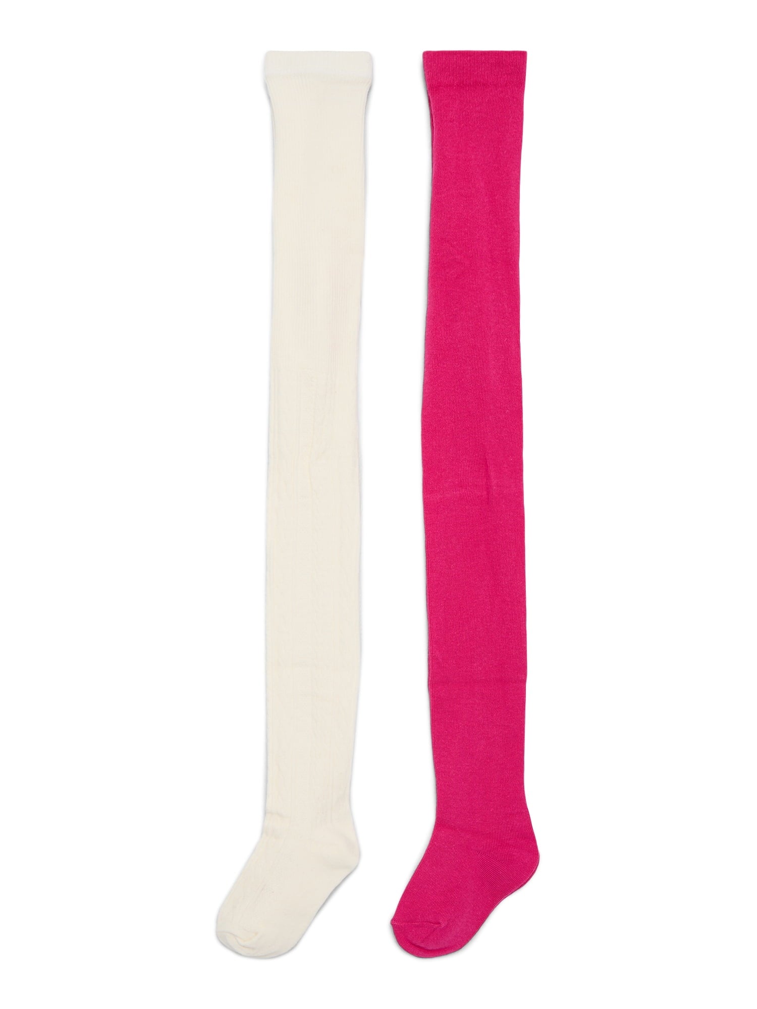 Girls Cable Ribbed Tights, 2-Pack, Sizes S-L - Image 4