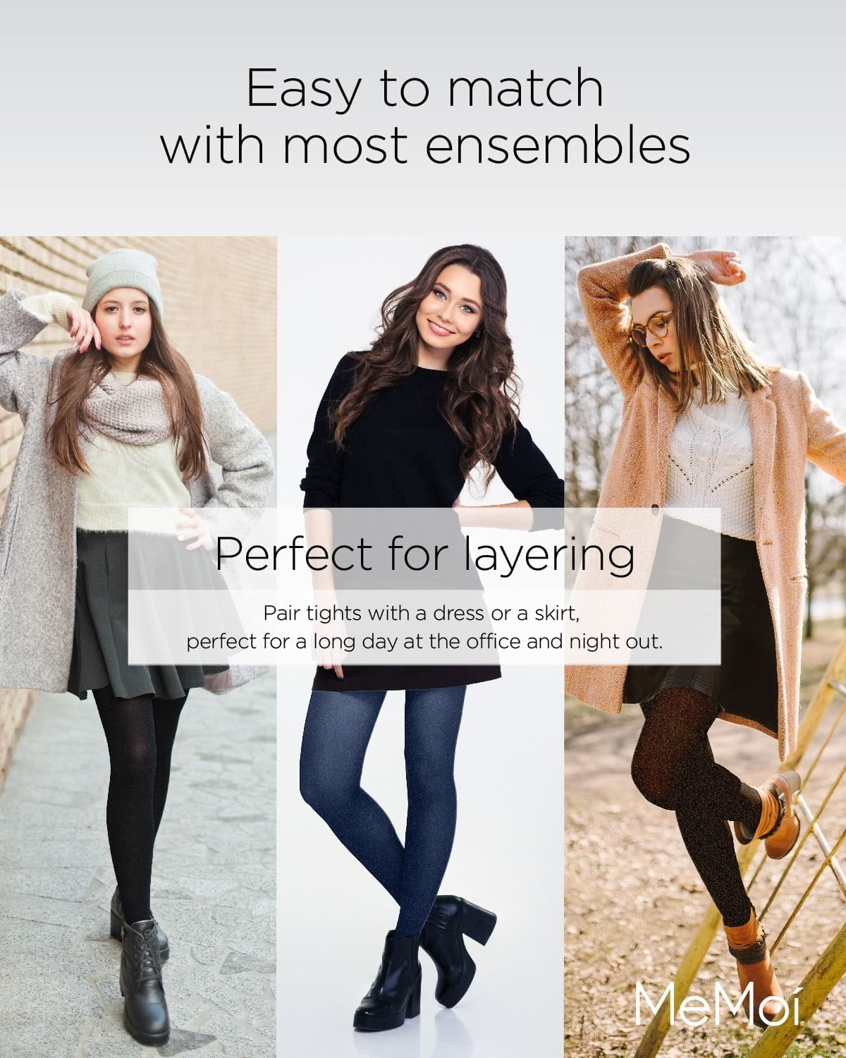 Completely Opaque Control Top Tights - Womens - Female, Q1/Q2, Black - Image 4