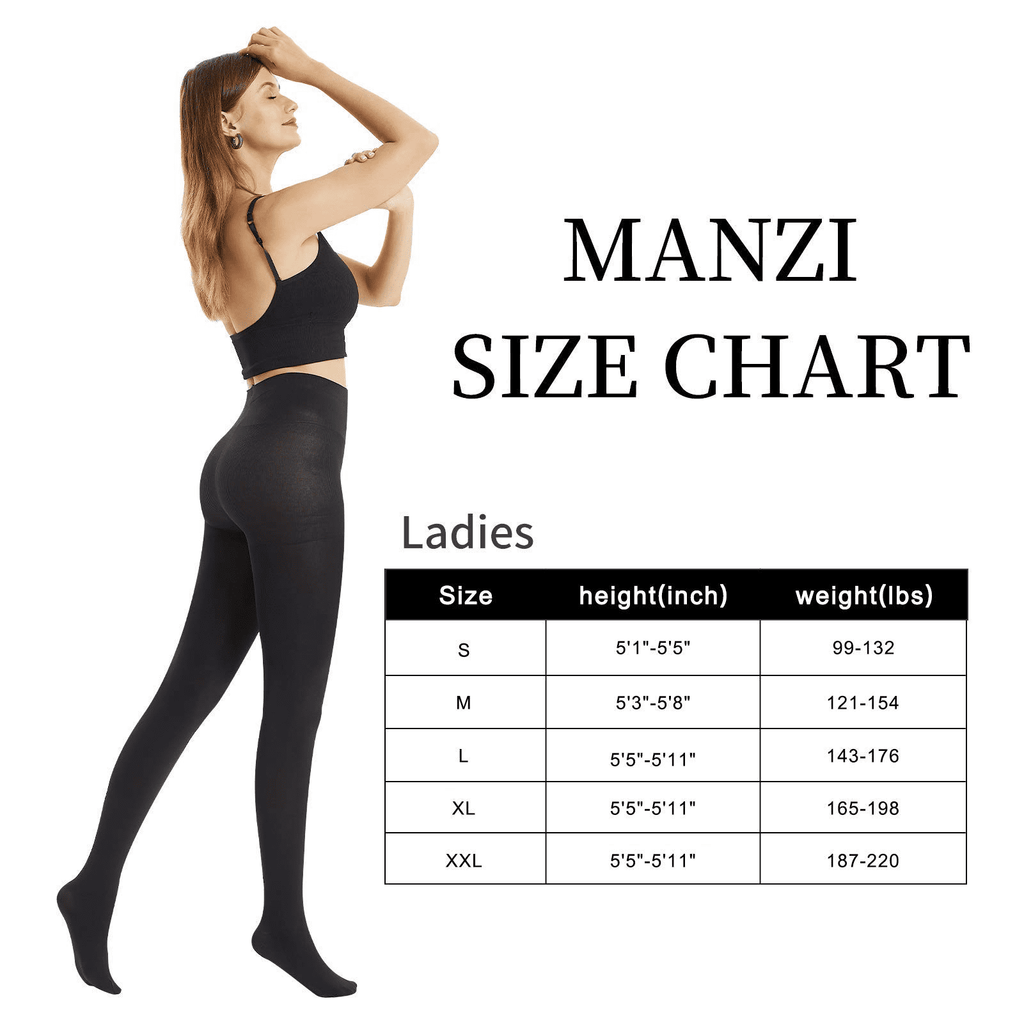 Women's 2 Pairs Super Opaque Tights for Women 120 Denier Control Top Pantyhose - Image 3