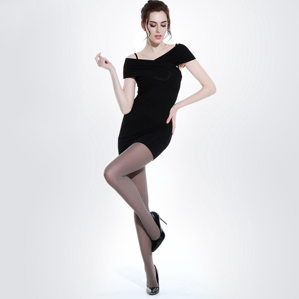 Women Spring 120D Opaque Pantyhose Simple Solid Color Control Top High Elastic Shaping Tights Seamless Stockings Legging - Image 2
