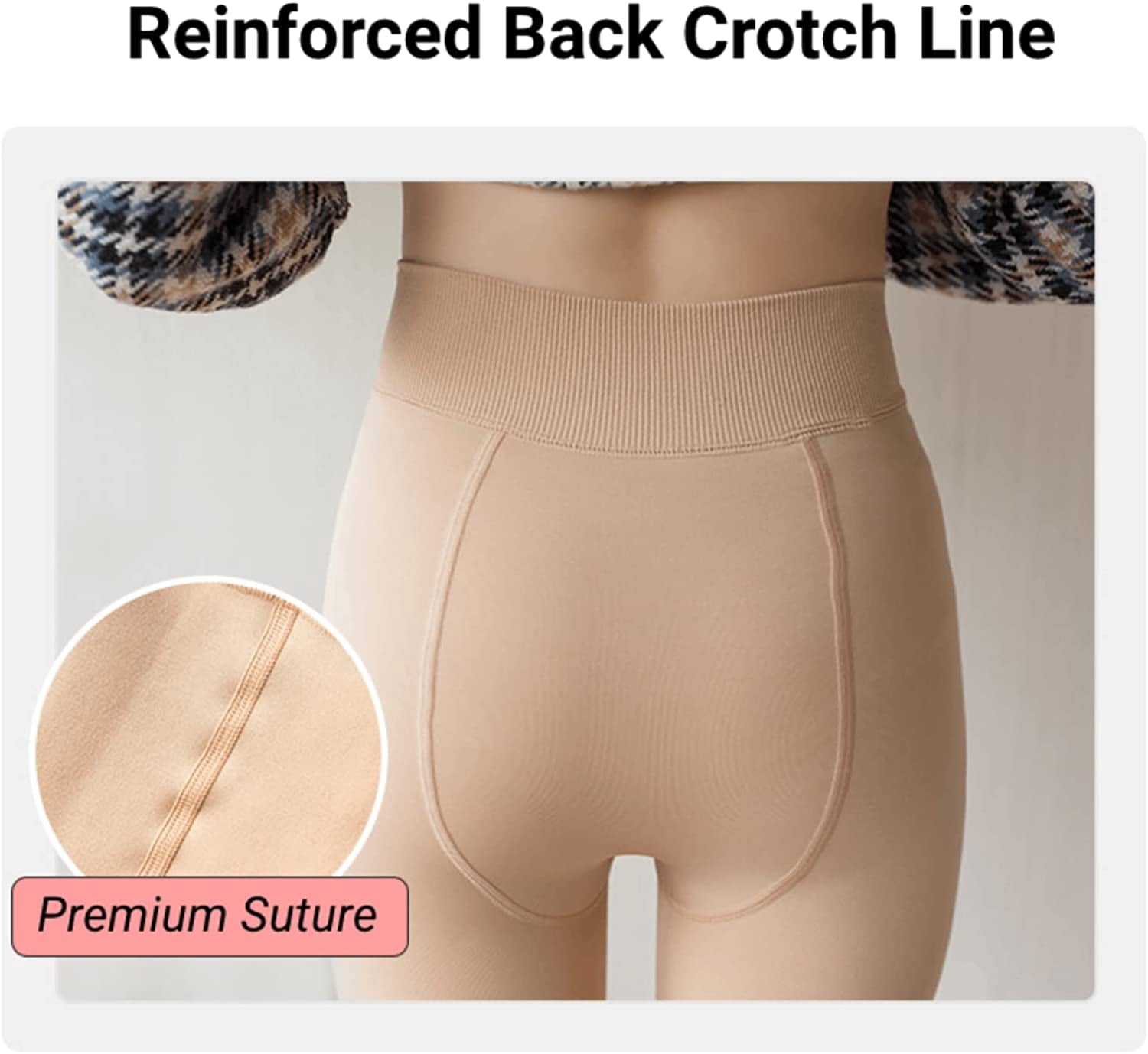 Women Fleece Lined Tights with Control Top, Sheer Warm High Waist Pantyhose Thermal Thick Opaque Leggings Winter Fall - Image 5