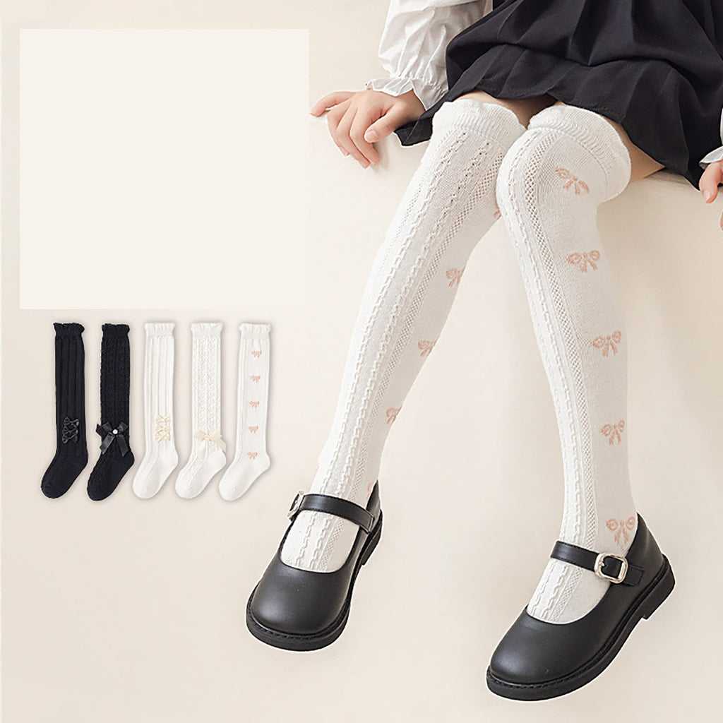 Girls Ribbed Knit Tights Fleece Thermal School 𝐔niform Full Length Footed Leggings Kids Toddler Opaque Dance Pantyhose - Image 3