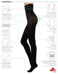 HIGH WAIST PANTYHOSE | OPAQUE SHAPING TIGHTS | WINTER PANTYHOSE | 80 DEN | BLACK | S, M, L, XL | ITALIAN HOSIERY | (XXL, Black)
