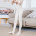 Girls Tights Cotton Lightweight Skinny Stretchy Cute Solid Color Kids Teens Pantyhose High-Waisted Yoga Dancing Ballet Stockings White 7-8 Y