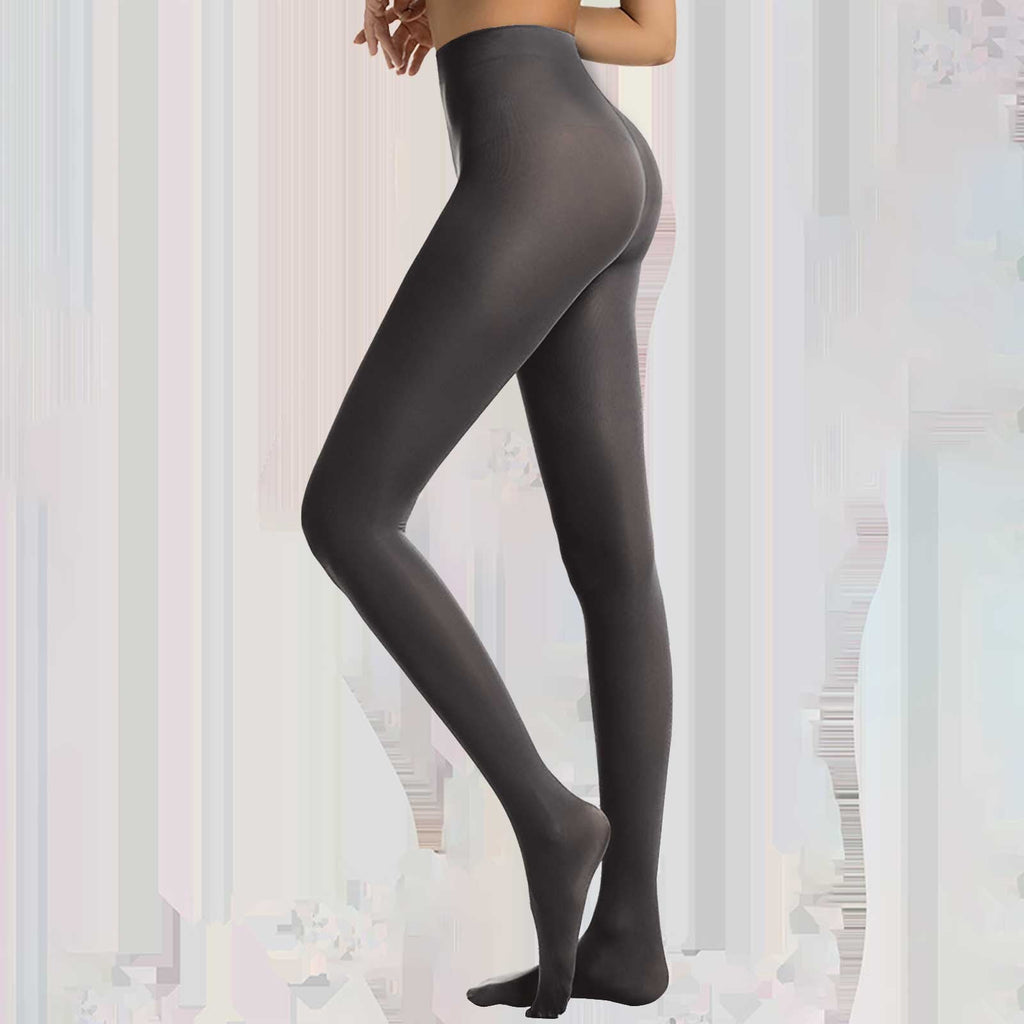 Clearance! Women Tights Fleece Lined Tights Women Semi Opaque Girls Leggings Solid Color Footed Pantyhose Tights Xl Gray