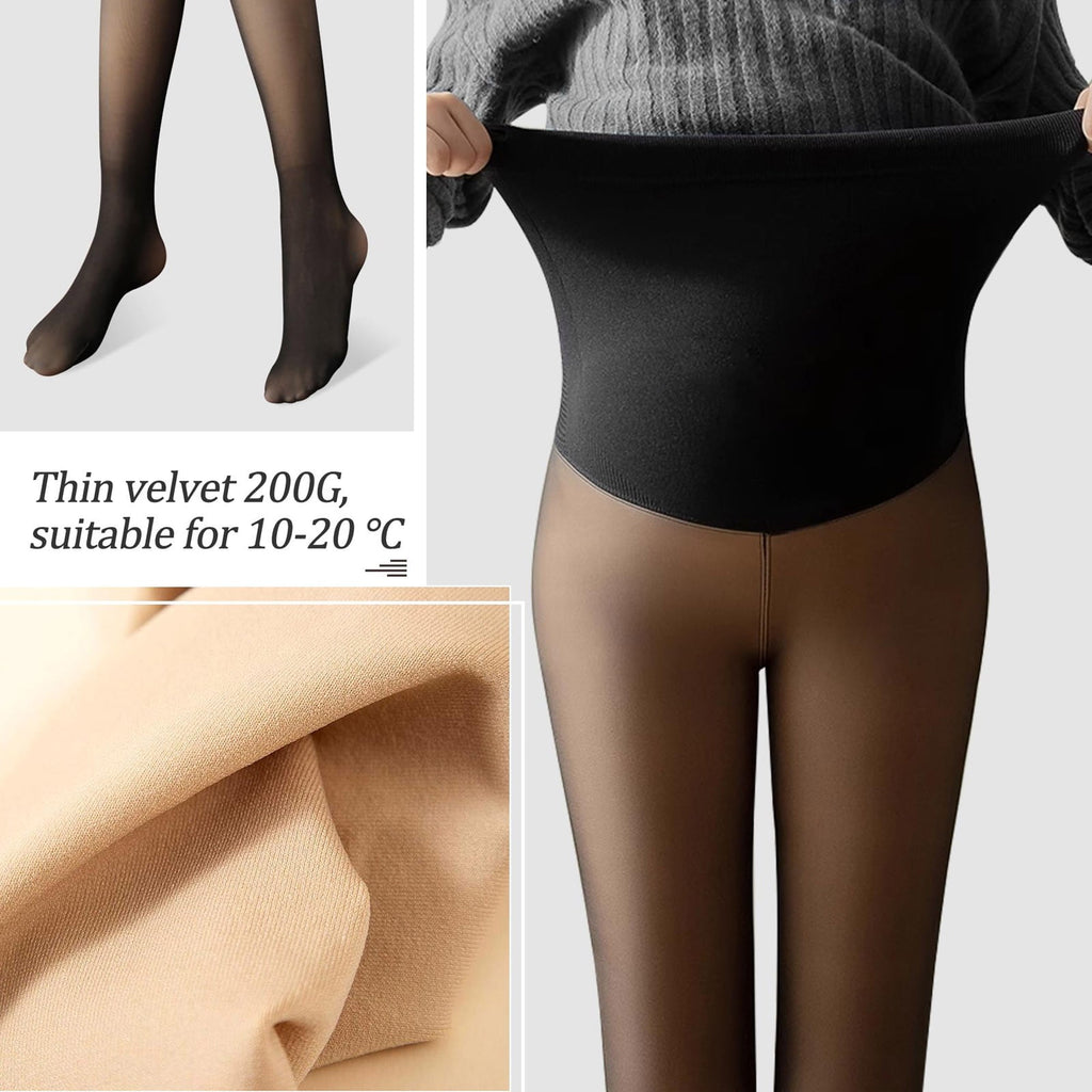 Women's Basic Casual Comfort High Elasticity Solid Thick Warm-Lined Winter Tights Pantyhose for Outfits with Dresses ... - Image 6