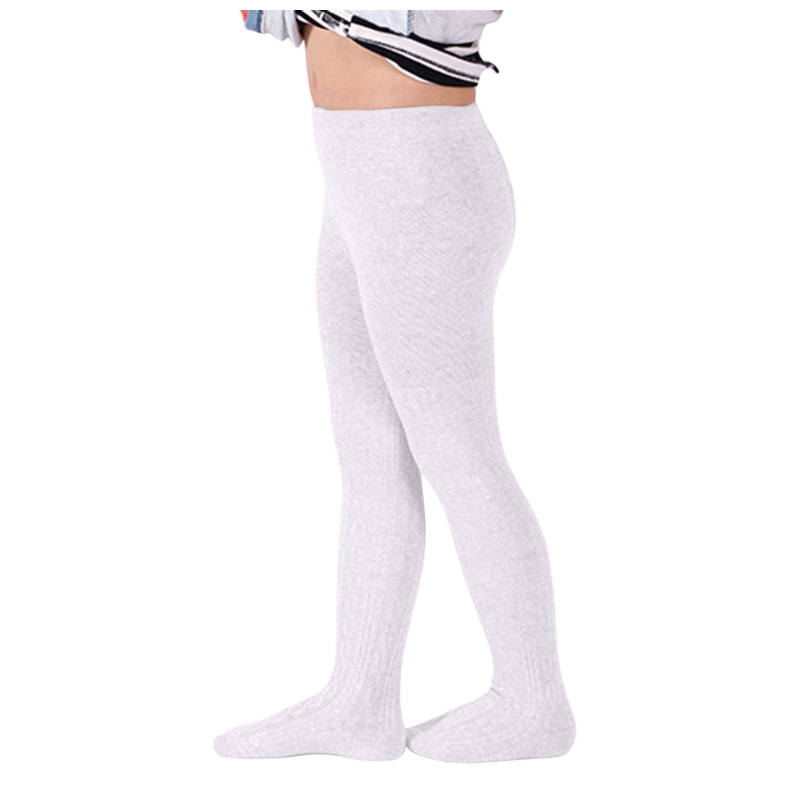 Children's Pantyhose Little Kids Youth Girls School Dress Cotton Tight For Spring Wear Medium Thick White Cotton Baby... - Image 4