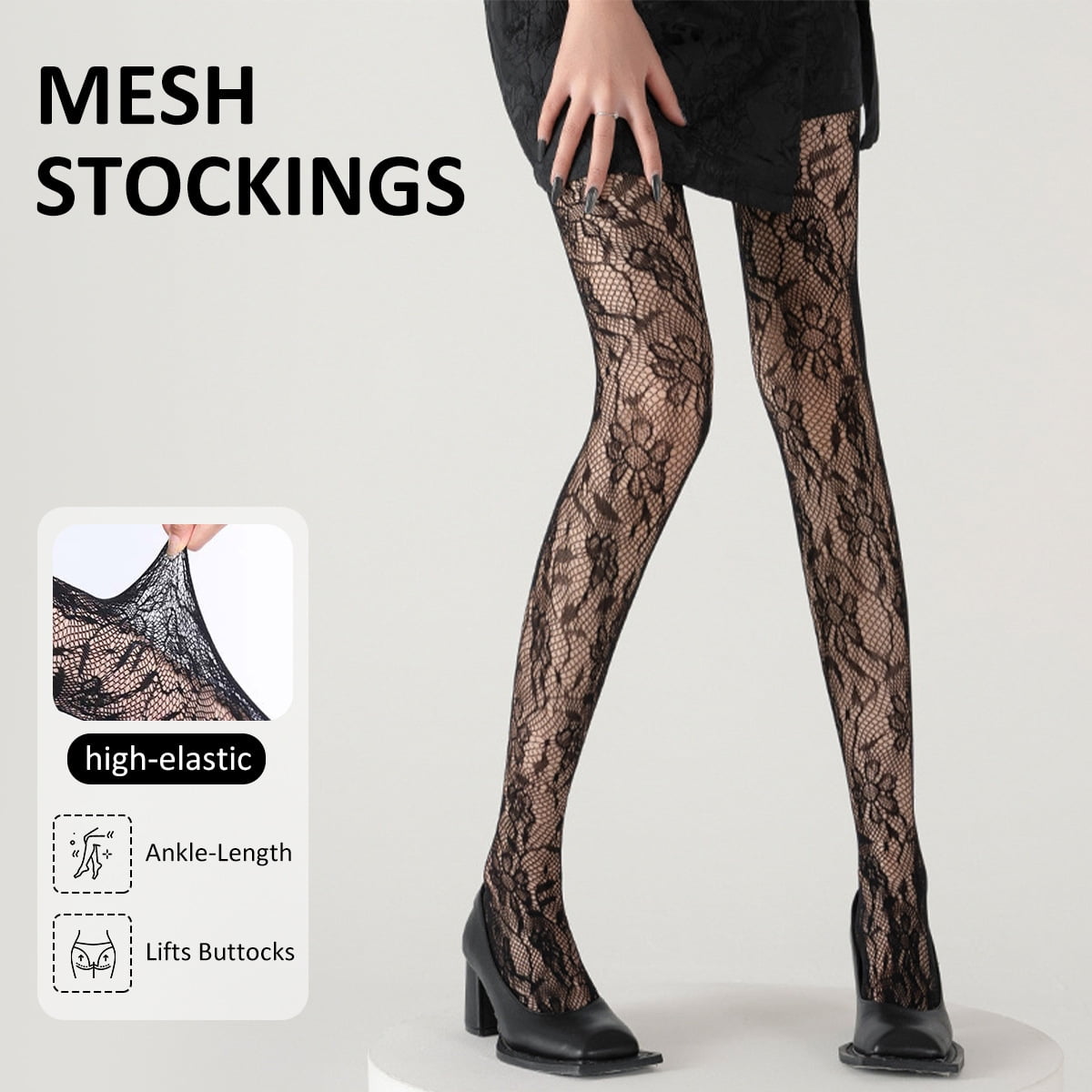 High Waist Pantyhose for Women, Funky Trendy Patterned Tights Rave Outfits Coquette Cute Tights Coquette Stocking - Image 3
