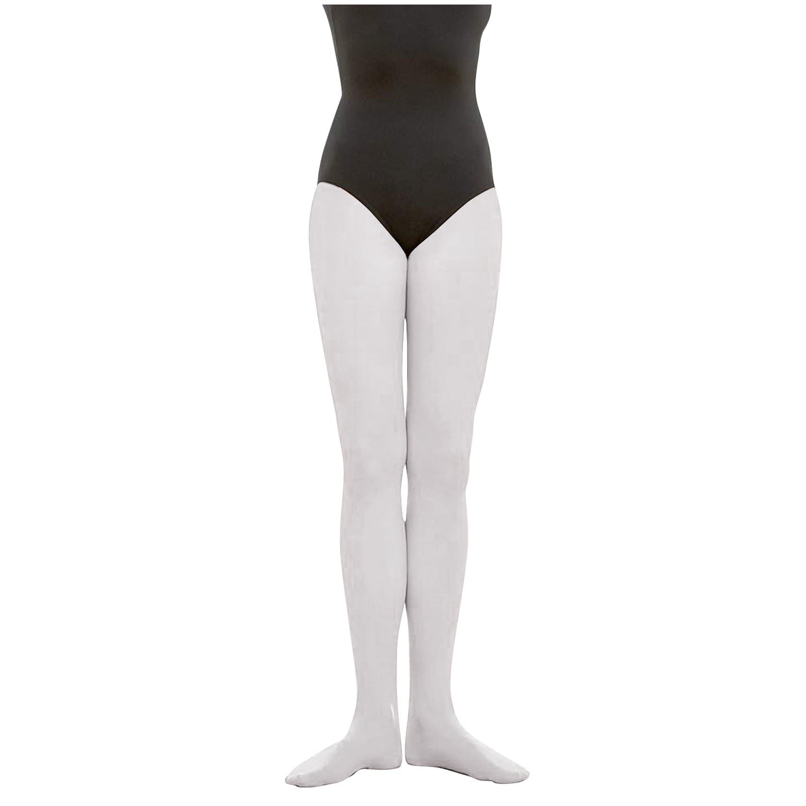 Girls Tights Cotton Lightweight Skinny Stretchy Cute Solid Color Kids Teens Pantyhose High-Waisted Yoga Dancing Ballet Stockings White 7-8 Y - Image 3
